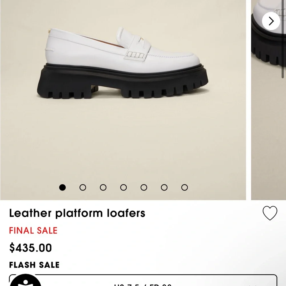 MAJE White Leather Loafers - Brand new in box - CURRENTLY ON SITE FOR $400+ - Picture 7 of 11